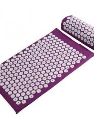 Ортопедичний масажний килимок acupressure mat з подушкою4 фото