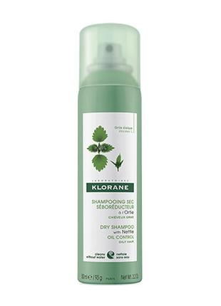 Сухий шампунь з кропивою klorane nettle sebo-regulating dry hair shampoo for oily 150 мл1 фото