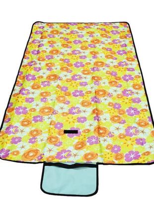 Раскладной коврик для пикника 145х80 см, желтый1 фото
