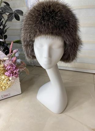 Чоловіча шапка вуханка з єнота