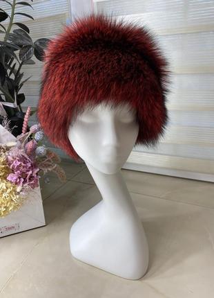 Женская шапка из чернобурки2 фото
