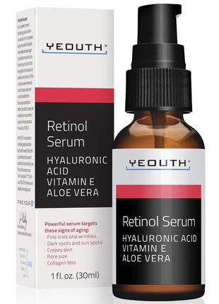 Ретинолова сироватка з гіалуроновою кислотою yeouth retinol serum 30 мл