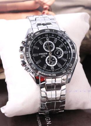 Чоловічі спортивні наручний годинник «orlando black» з металевим браслетом