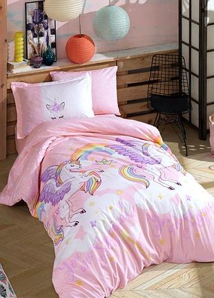 Комплект постільної білизни hobby poplin magical 160х220 см рожевий