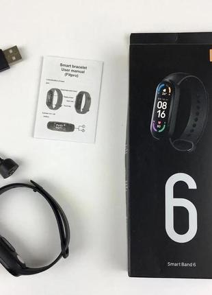 Фітнес браслет м6 smart band m6 фітнес-браслет m6 black, фітнес браслет м6 чорний, фітнес трекер smart band