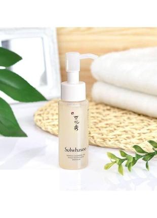 Легкое увлажняющее гидрофильное масло sulwhasoo gentle cleansing oil 50 мл6 фото