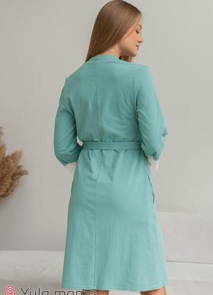 Зручний халат для вагітних та годування sati nw-4.8.1 (полинний)3 фото