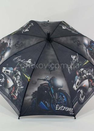 Детский зонтик для мальчика с машинками и мотоциклами на 4-8 лет то фирмы "mario"