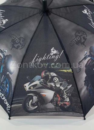 Детский зонтик для мальчика с машинками и мотоциклами на 4-8 лет то фирмы "mario"