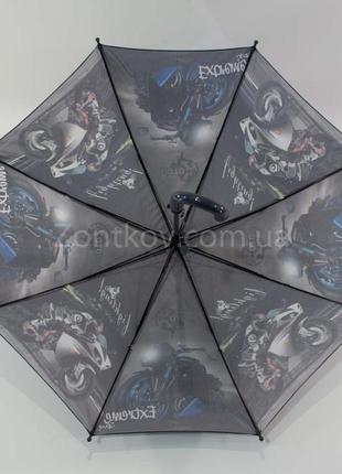 Детский зонтик для мальчика с машинками и мотоциклами на 4-8 лет то фирмы "mario"