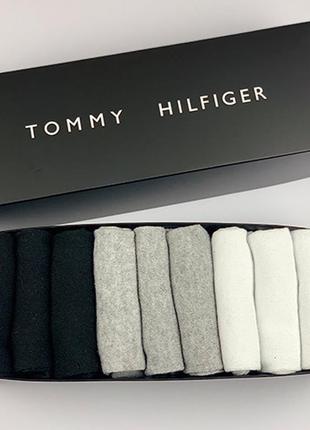 Носки томми хилфигер мужские 9 пар (41-46) tommy hilfiger коробка в подарок3 фото