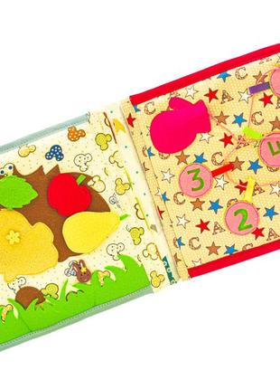 Мягкие книжки развивашки, развивающая книжка для малышей handmade, 10 страниц / star7 фото