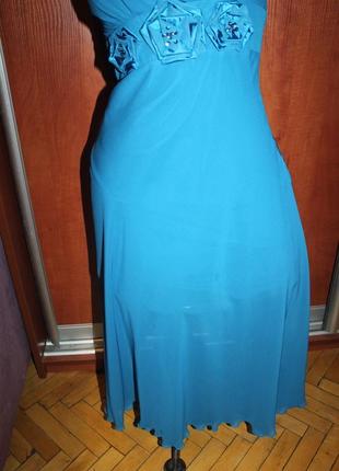 Платье вечернее с подкладкой debenhams цвет морской волны5 фото