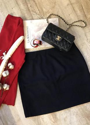 Вовняна міні спідниця esprit на підкладці 10р зимова тепла спідниця базова