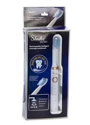 Електрична зубна щітка shuke sk-601 з 4 форсунками, 5 режимів роботи bf