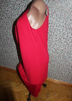 Платье красное esprit вечернее с камнями миди3 фото