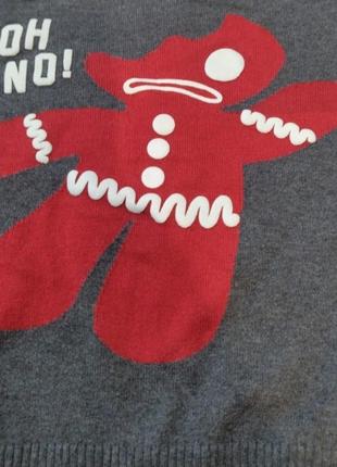 H&m, новогодний свитер для ребенка 3-4 года1 фото