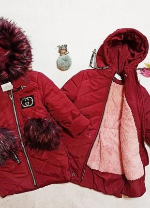 Зимова куртка для дівчинки, зимове пальто2 фото