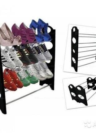 Полиця для взуття stackable shoe rack на 12 пар1 фото