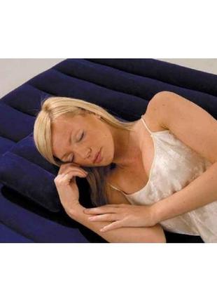 Надувна синя подушка, intex4 фото