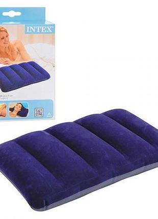 Надувна синя подушка, intex1 фото