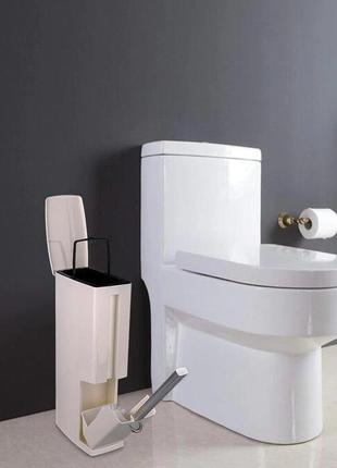 Мусорное ведро с туалетным ершиком для унитаза