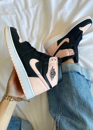 Кросівки nike air jordan 1 retro high og crimson tint9 фото