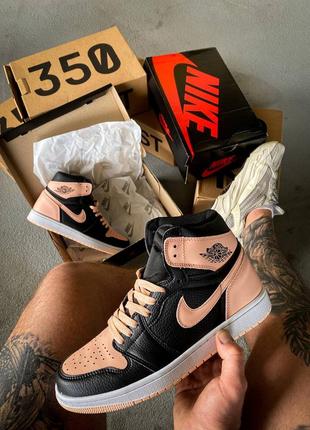 Кросівки nike air jordan 1 retro high og crimson tint1 фото