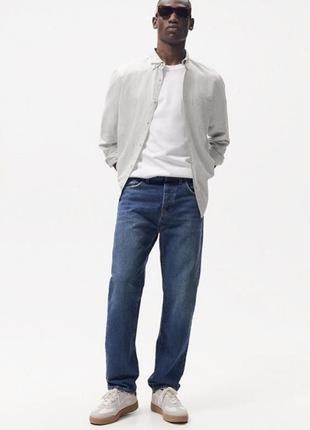 Чоловічі джинси zara прямі на гудзики 40 (31)