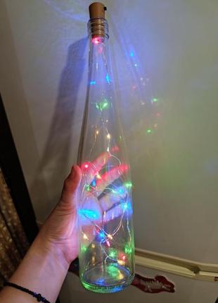 Гірлянда в бутилці з батарейками!!!