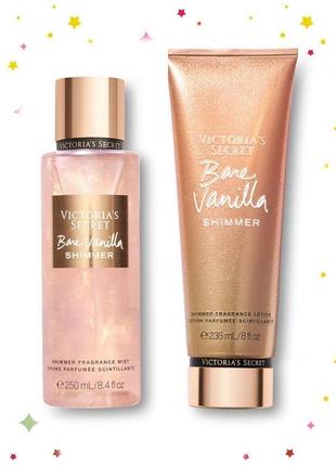 Набор bare vanilla love spell velvet petals untamed спрей шиммер мист лосьон для тела  victoria’s secret виктория сикрет оригинал подарочный набор1 фото