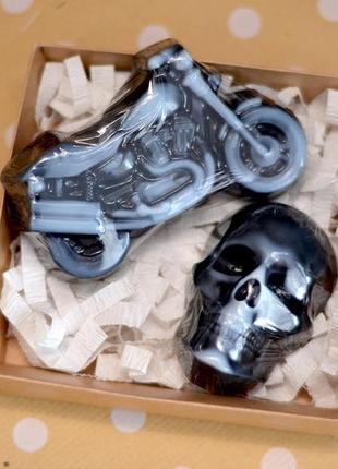 Набір мила "мотоцикл і череп"