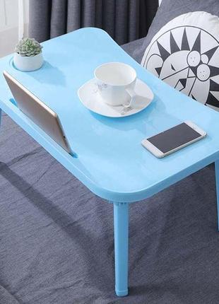 Складной столик для завтрака, голубой1 фото