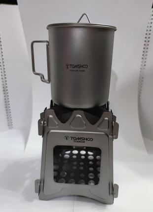 Щепочниця tomshoo titanium + чашка tomshoo titanium 750ml