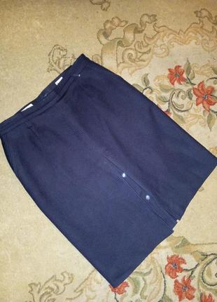 Шерстяная,тёплая юбка с карманами и подкладкой,большого размера,pierre castelle,hucke5 фото