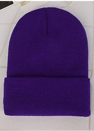 Шапочка біні one size фіолетова