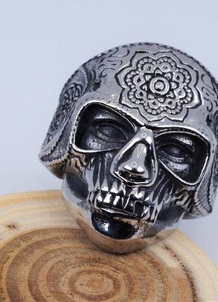 Кольцо-перстень "череп" металл арт. 01274
