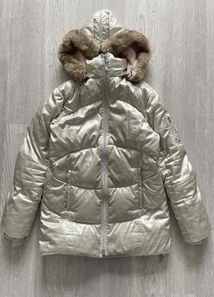 Крутий теплий пуховик з капюшоном reebok розмір s