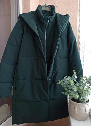 Теплая качественная зимняя куртка прямого силуэта на синтепоне3 фото