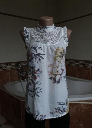 Шикарная женственная блула с цветочным узором и выкройкой2 фото
