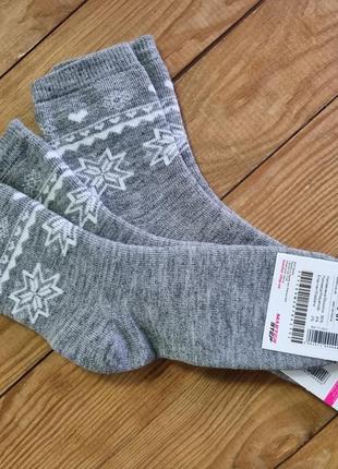Носки полушерстяные, размер 35-37, цвет светло-серый1 фото