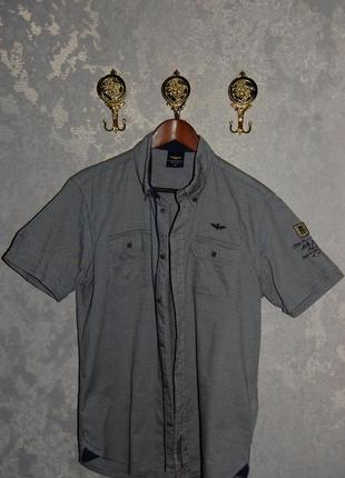 Рубашка сорочка тенниска х/б aeronautica militare, оригинал, по бирке - l3 фото