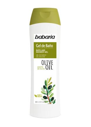 Гель для душу з оливкою babaria olive shower gel 600 мл іспанія