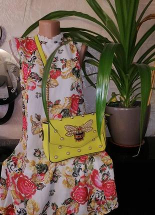 Платье и сумочка желтая с пчелой1 фото