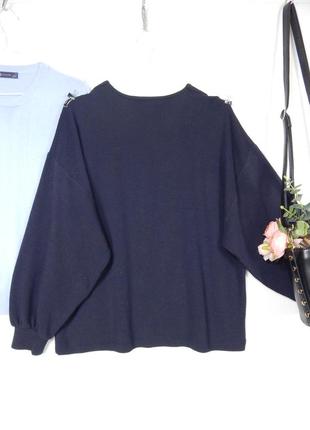 Брендовый красивый свитшот плотная трикотажная блуза с поясом объемные рукава в рубчик оверсайз9 фото