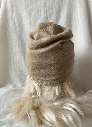 Кашемірова  шапка біні кашемір4 фото