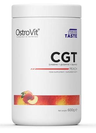 Харчова добавка ostrovit cgt (creatine glutamine taurine) 600г смак: персик