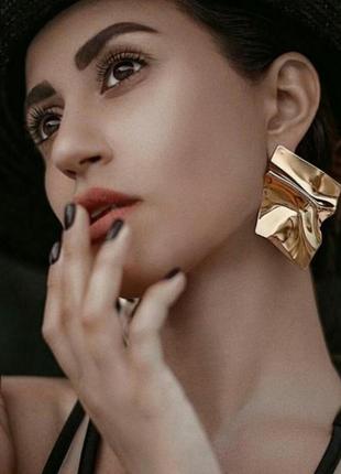 🆕 массивные серьги винтаж, ломаные квадратные сережки