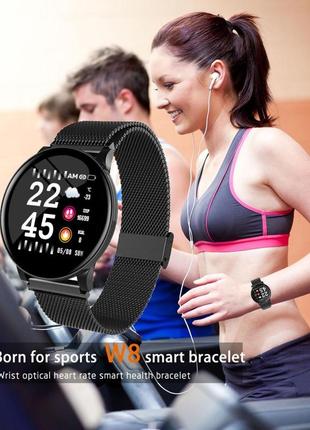 Розумний смарт годинник smart watch vb23w-s з тонометром, пульсометром. фітнес браслет трекер4 фото