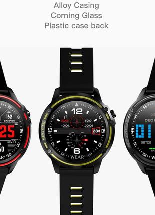 Мужские сенсорные умные смарт часы smart watch nl-87-br с тонометром. фитнес браслет трекер4 фото